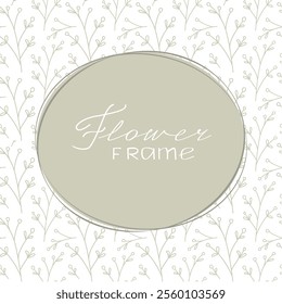 Elegant background with hand drawn plant elements. Vector design templates for wedding invitation, card, poster, business card, flyer, social media post, banner, label