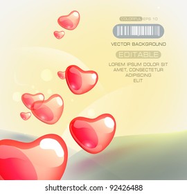 Elegant background with hearts. EPS 10