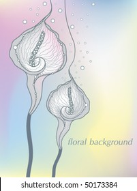 Elegant background with kala flower