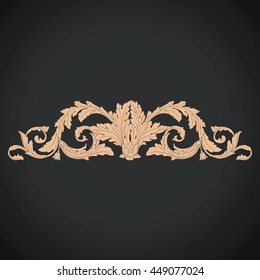 Elegant background with lace ornament. Floral elements, ornate background. Antique style acanthus foliage swirl decorative design element filigree calligraphy