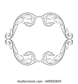 Elegant background with lace ornament. Floral elements, ornate background. Antique style acanthus foliage swirl decorative design element filigree calligraphy