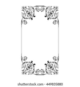 Elegant background with lace ornament. Floral elements, ornate background. Antique style acanthus foliage swirl decorative design element filigree calligraphy