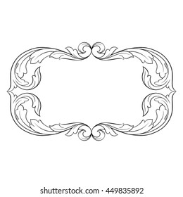 Elegant background with lace ornament. Floral elements, ornate background. Antique style acanthus foliage swirl decorative design element filigree calligraphy