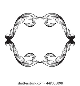 Elegant background with lace ornament. Floral elements, ornate background. Antique style acanthus foliage swirl decorative design element filigree calligraphy