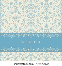 Elegant background with lace ornament. Floral elements, ornate background.