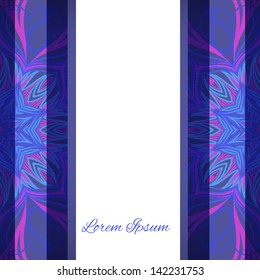 Elegant background with lace ornament and place for text. Floral elements, ornate background. Vector illustration. EPS 10.