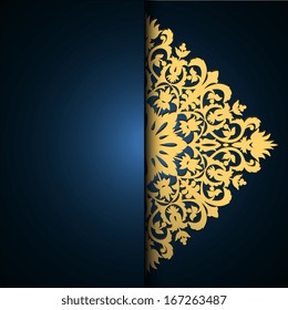 Elegant background with lace ornament and place for text.