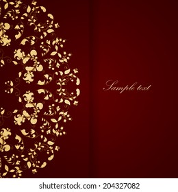 Elegant background with lace ornament and place for text. 