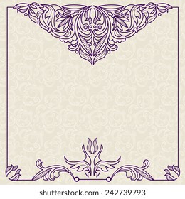 Elegant background with lace ornament and place for text.