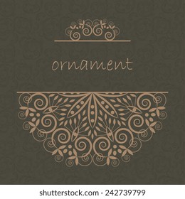 Elegant background with lace ornament and place for text.