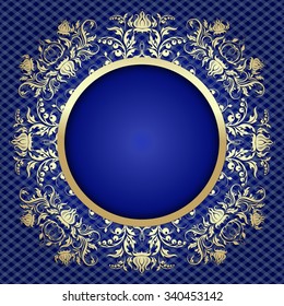 Elegant background with lace ornament and place for text. Floral elements, ornate background. Vector illustration. EPS 10.