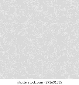 Elegant background with leaves. Seamless vector illustration.