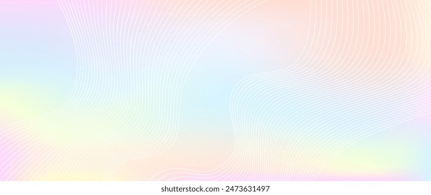 Elegant background with line pattern on luxury pastel color gradient. Premium abstract vector illustration for invitation, flyer, cover design, luxe invite, business banner, prestigious voucher.