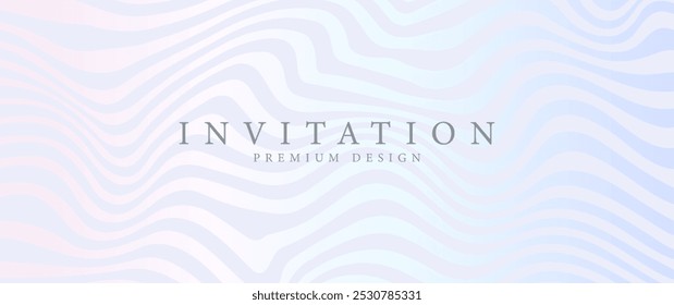 Elegant background with line pattern on luxury pastel color gradient. Premium abstract vector illustration for invitation, flyer, cover design, luxe invite, business banner, prestigious voucher.