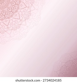 Eleganter Hintergrund mit Mandala-Dekorationen in den Ecken und Platz für Text, für Einladungen oder Karten