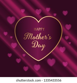 Elegant background for Mother's Day with hearts design