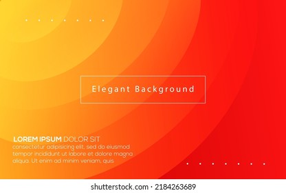 elegant background, orange gradient, with a semicircle effect