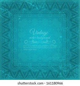 Elegant background with ornament and place for text. Vector illustration.