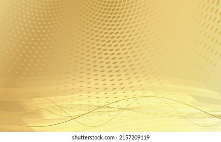 Elegant background with overlay golden shape elements with sparkles, glowing dots. Realistic luxury paper print modern concept. Vector illustration for design eps10 for wedding