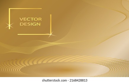 Fondo elegante con elementos de forma dorada superpuestos con centelleantes y puntos brillantes. El papel de lujo realista imprime el concepto moderno. Ilustración vectorial para el diseño eps10 para la boda