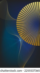 Elegant background with overlay golden shape elements with sparkles, 
glowing dots. Realistic luxury paper print modern concept. Vector 
illustration for design eps10 for wedding
