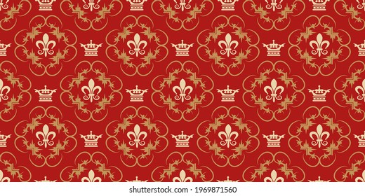 Elegant background pattern in royal style. Vintage wallpaper. Seamless pattern, texture. Vector image