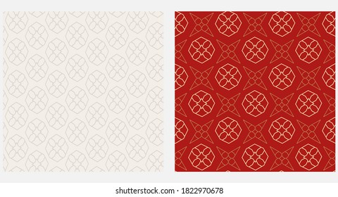 Elegant background patterns with geometric shapes vector graphics.