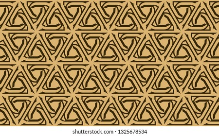 Elegant background with polygonal line. Triangular style. Vector illustration. Brown. Modern design for you business, project. Seamless.