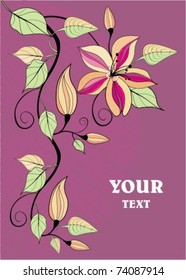 elegant background with pure flowers