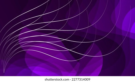 Elegant background in purple tones. Wavy lines and overlapping fluid abstract shapes. Template for your projects. Vector.
