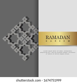 El ambiente elegante del tema del Ramadán es adecuado para afiches, pancartas, templos de venta de medios sociales, etc.
