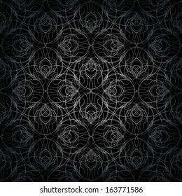 Elegant background with seamless graphic cobweb silver pattern