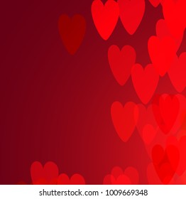 Elegant background with vector hearts. Valentine's Day