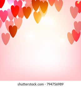 Eleganter Hintergrund mit Vektorherzen. Valentinstag