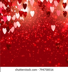 Elegant background with vector hearts. Valentine's Day