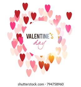 Elegant background with vector hearts. Valentine's Day