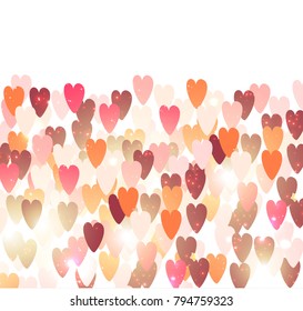 Elegant background with vector hearts. Valentine's Day