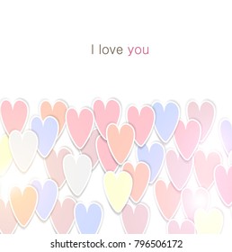 Elegant background with vector hearts. Valentine's Day