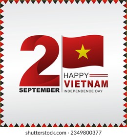 elegant background of Vietnam Independence Day greeting September 2