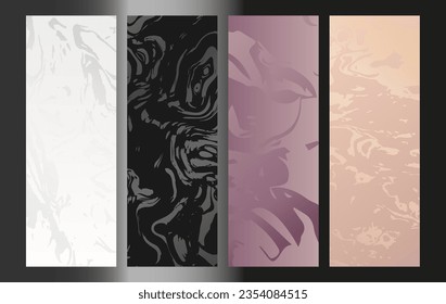 Elegant backgrounds design. A collection of luxurious templates for the design of postcards, invitations, packaging, greetings and creative ideas
