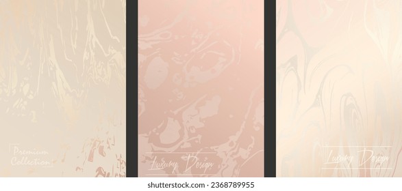 Elegant backgrounds design. A collection of luxurious templates for the design of postcards, invitations, packaging, greetings and creative ideas