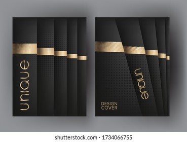 Elegant backgrounds with halftone effect elments. Vector illustration