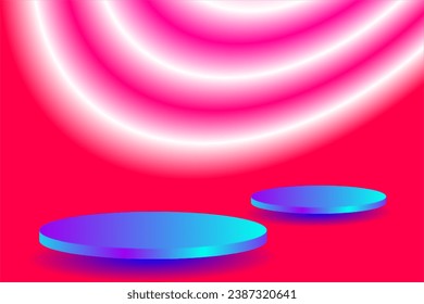 Elegant backgrounds and podiums for promotional events look classy