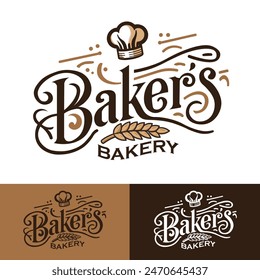 Elegant Baker's Bakery Logo Vorlage