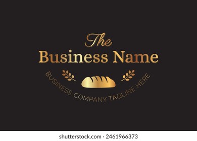 Elegant Bakery Logo with Bread Loaf in Badge Stamp Style