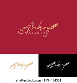 diseño elegante del logotipo vectorial de panadería
