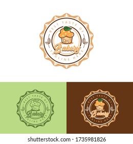 elegant bakery vector logo design