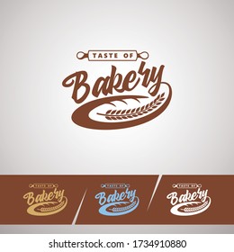 elegant bakery vector logo suitable for your industry