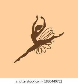 Elegant ballerina in the dance.