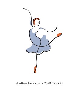 An Elegant Ballerina in Dynamic Motion